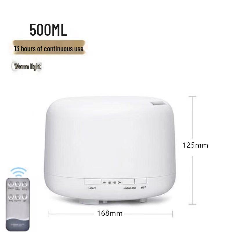 500ML Ultrasonic Air Humidifier & Aroma Diffuser - Muji Style, USB, Large Capacity