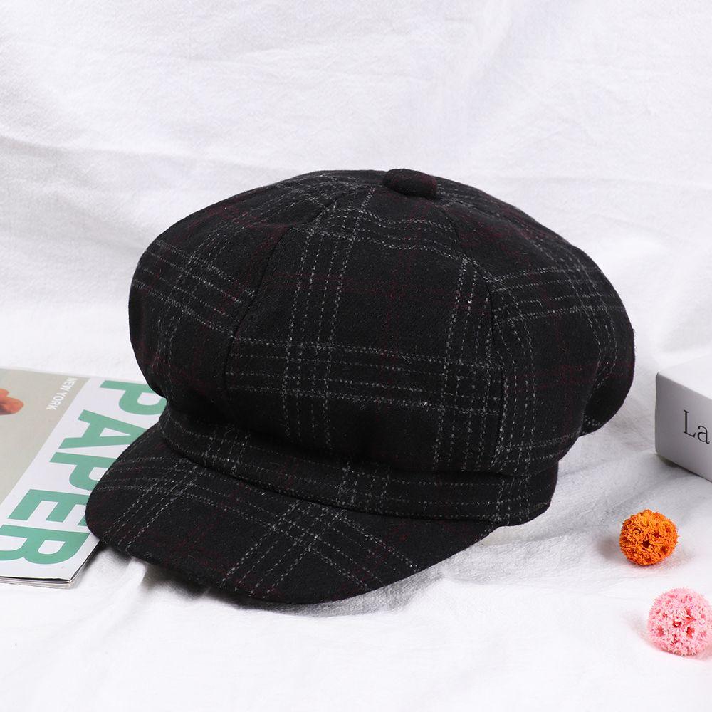Casual Cotton Autumn Winter Women Beret Sombrero Painter Newsboy Caps Octagonal Cap Hats