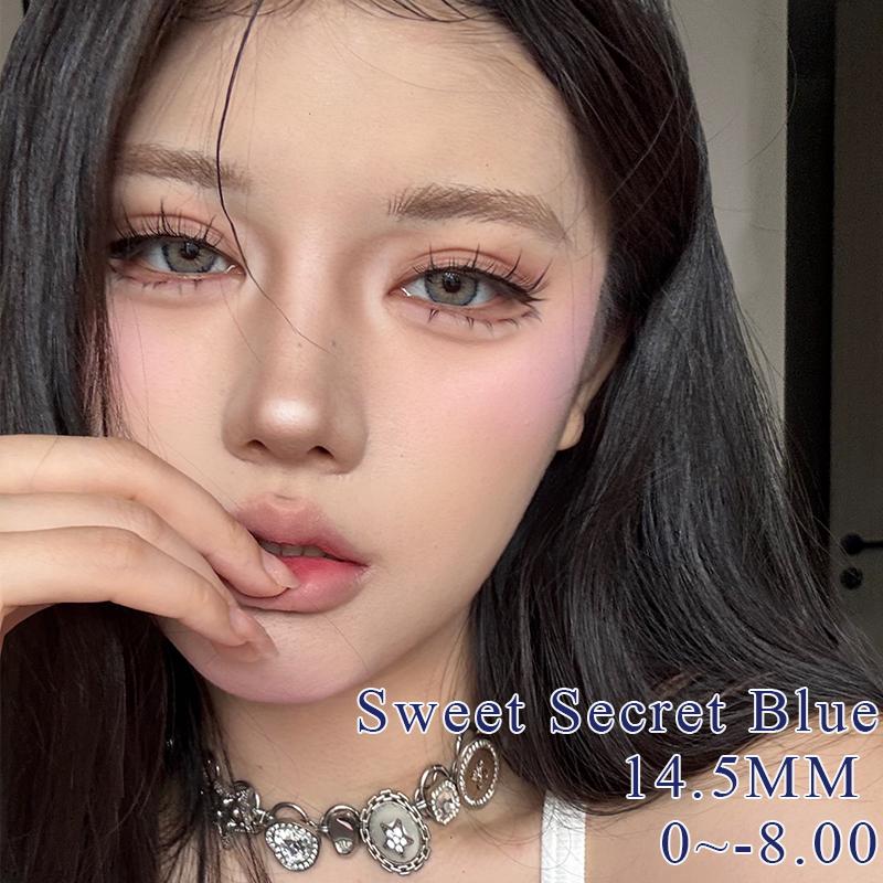 Mill Creek Sweet Secret Color Contact Lenses with Grade 14.5mm Hybrid Iris Blue/Grey/Brown Yearly Use Contact Lenses