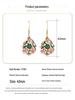 Guochao Cloisonné Enamel Chalcedony Stud Earrings for Women - Jingtai Blue Chinese Style Dangle with Cheongsam Influence