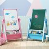 Kids' Double-Sided Magnetic Blackboard & Whiteboard: Erasable Drawing & Writing Stand with Coloring and Graffiti Features