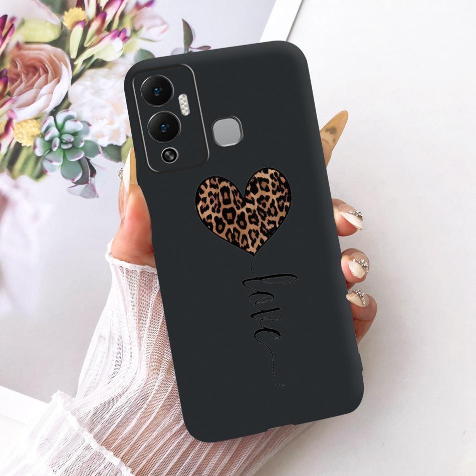 For Infinix Hot 12 Play 12i Cute Flower Butterfly Cat Painted Case For Infinix Hot12i 12Play Black Silicone Soft Phone Cases