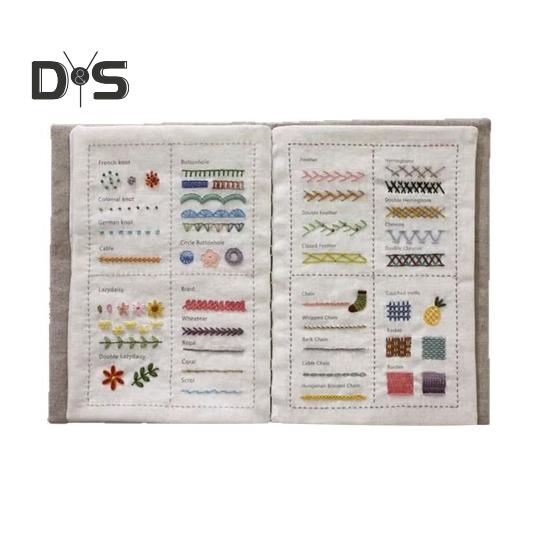 Embroidery Stitch Book DIY Stitch Book Beginners Adults Sewing Book Needlework Stitch Manual Gift for Sewing Embroidery Lovers