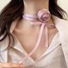 2PCS Elegant Rose Curtain Tieback Multi-function Curtain Straps Ribbon Curtain Buckle  Living Room