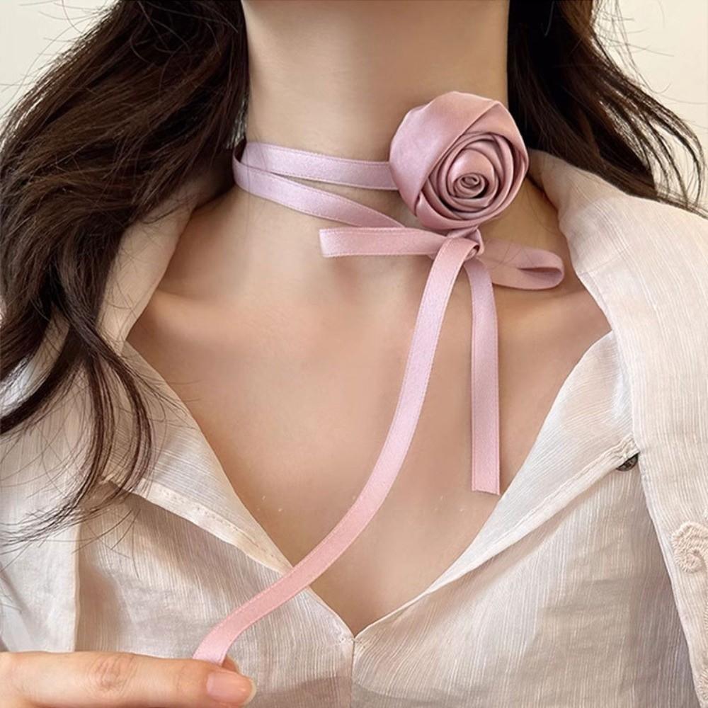 2PCS Elegant Rose Curtain Tieback Multi-function Curtain Straps Ribbon Curtain Buckle  Living Room