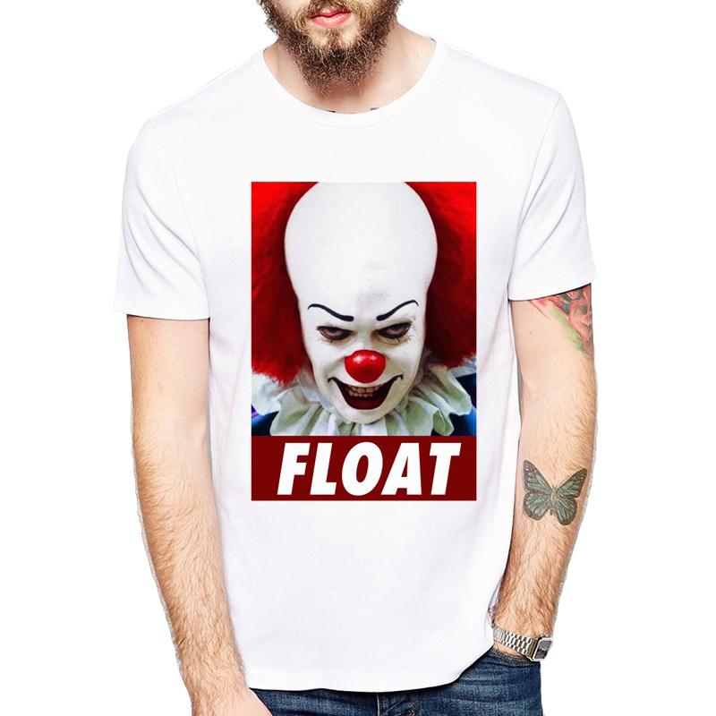 IT Movie T Shirt MEN Stephen King Print 2026 Summer Collection T-shirt men joker printed They All Float O Neck tshirt