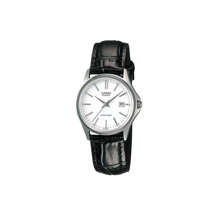 

Casio Standard Series Minimalist Waterproof Casual Pointer Retro Artistic Leather Strap Small Round Watch Quartz Movement Leather Strap LTP-1183E-7A Regular Box,White Dial Black Strap