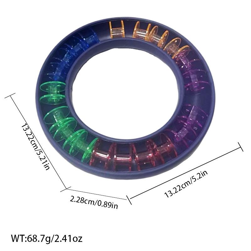 Multi-Specification Household Bobbin Set: Colored Transparent and Metal Bobbins with Thread