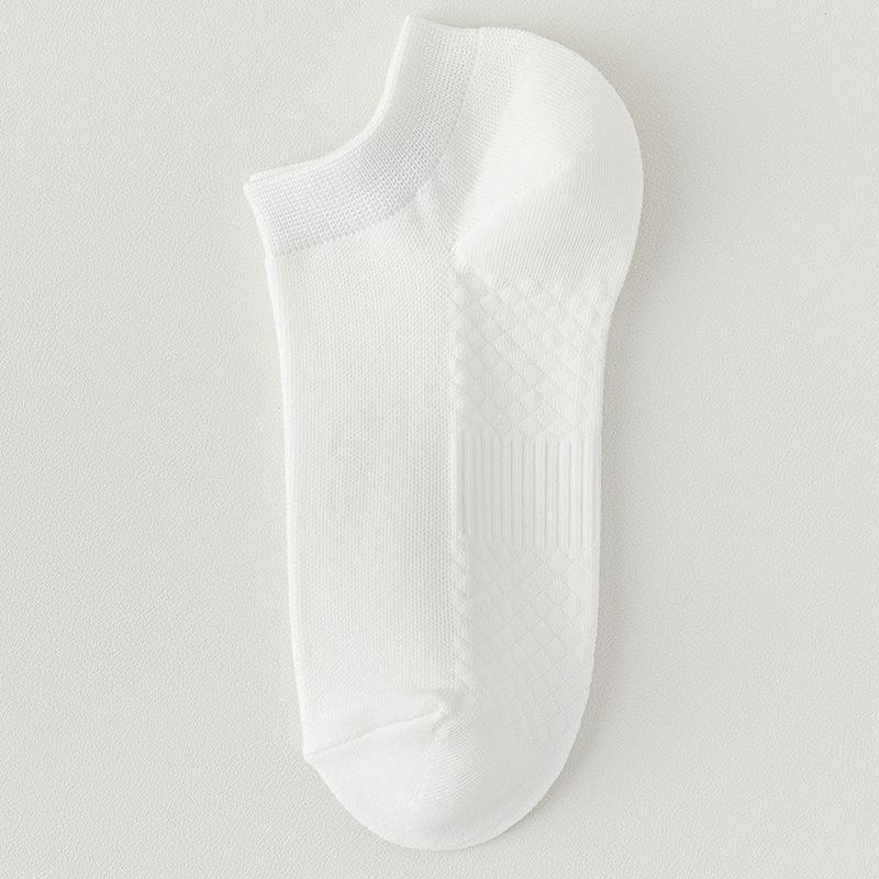 

Летние мужские короткие носки, тонкие влагоотводящие сетчатые дышащие массажные стельки спортивные низкие белые летние носки-лодочки 1 pair