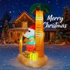 7.87FT Christmas Inflatable Toys LED Santa Tropical Beach Palm Tree Supplies Home Ornaments Holiday Gift Xmas Yard Decorations
