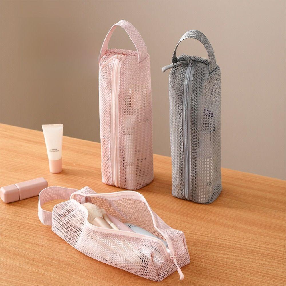 Breathable Mesh Toiletry Bag Foldable Washing Handbag Simple Toiletry Storage Bag  Business