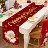 Red Santa Claus Christmas Table Runner Christmas Decoration for Home Xmas Party Table Cover Decor Navidad New Year 2026