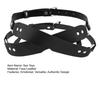 Women Faux Leather BDSM Face Mask Adjustable Blindfold & Gag Headgear for Roleplay Breathable Comfortable Discreet Adult Toy for Couples'