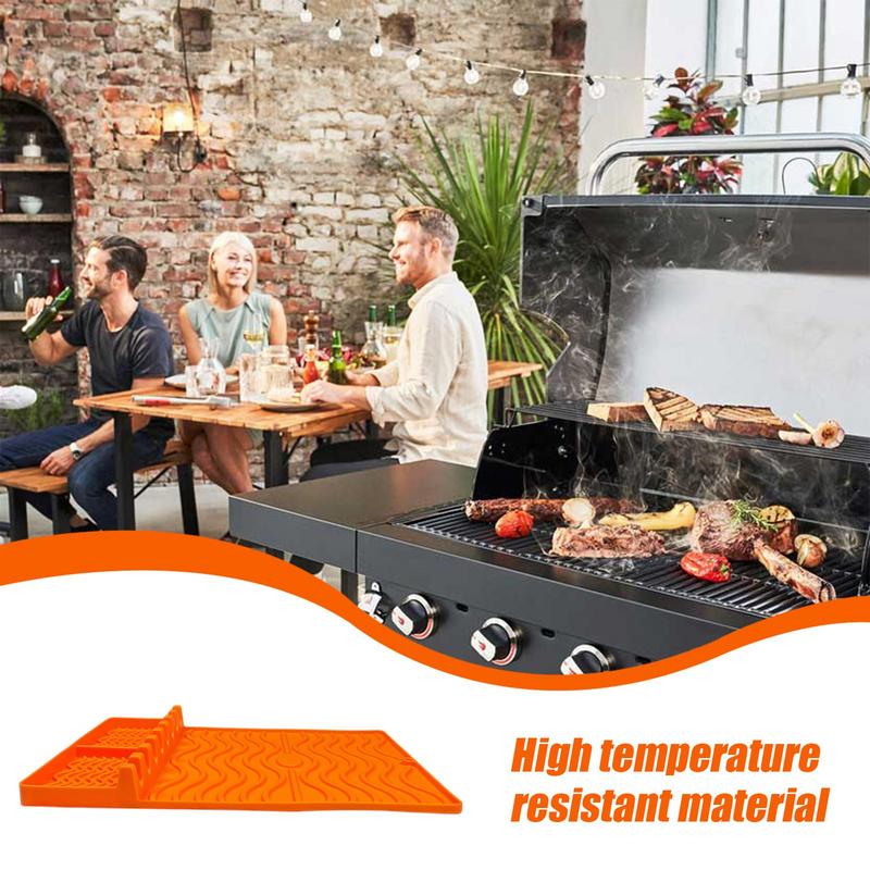 Silikon-Backofenmatte Seitenständer-Matte Backblech-Grillmatte Geeignet für Grillofen Outdoor-Picknicks
