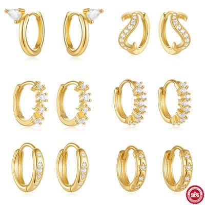 Fashion S925 Sterling Silver Water Drop Diamond Set Daily Wear Simple Twist Diamond Earrings Earrings Earrings Women
