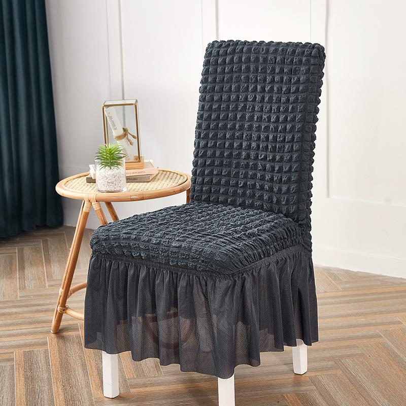 hoge kwaliteit Seersucker stoelhoes voor eetkamer banketstoel slipcover stretch stoelrok elastiek trouwstoeldecoratie universal size