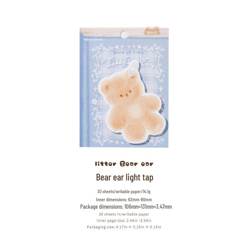 

Momo Cute Bear Sticky Notes - Irregular Shape, Office Memo & Diary Decoration