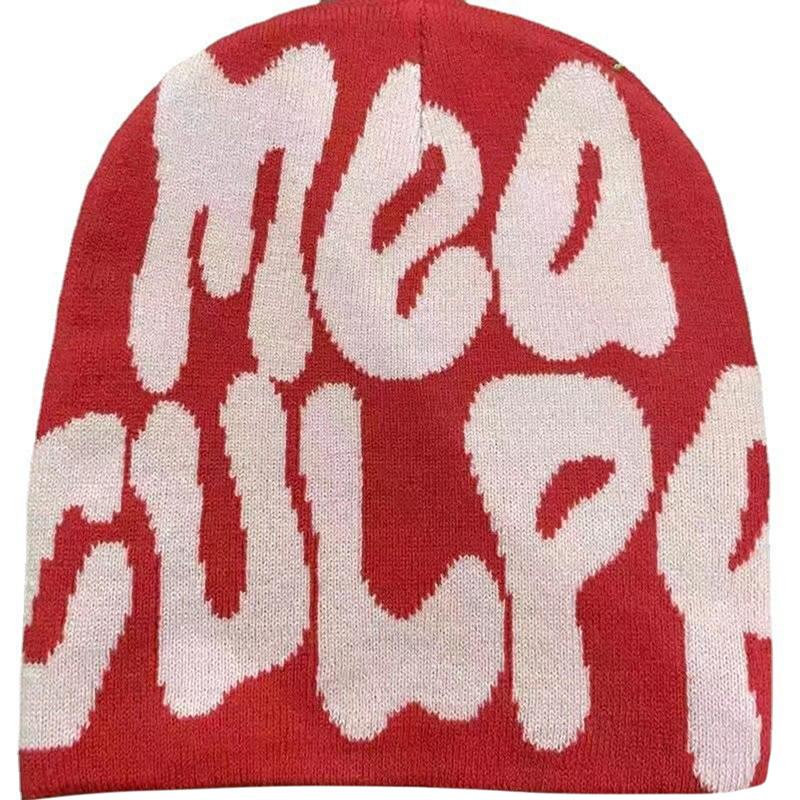Hight Quality Trendy Hip-Hop Letter Printed Beanie Cap For Men Women Korean Style  All-Match Caps Autumn Winter Warm Hats