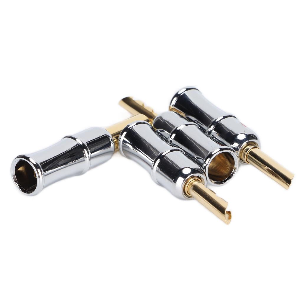 Preffair 4PCS Banana Plug Connector 24K Gold Plated Brass Banana Plug Connector for Speakers BA1451