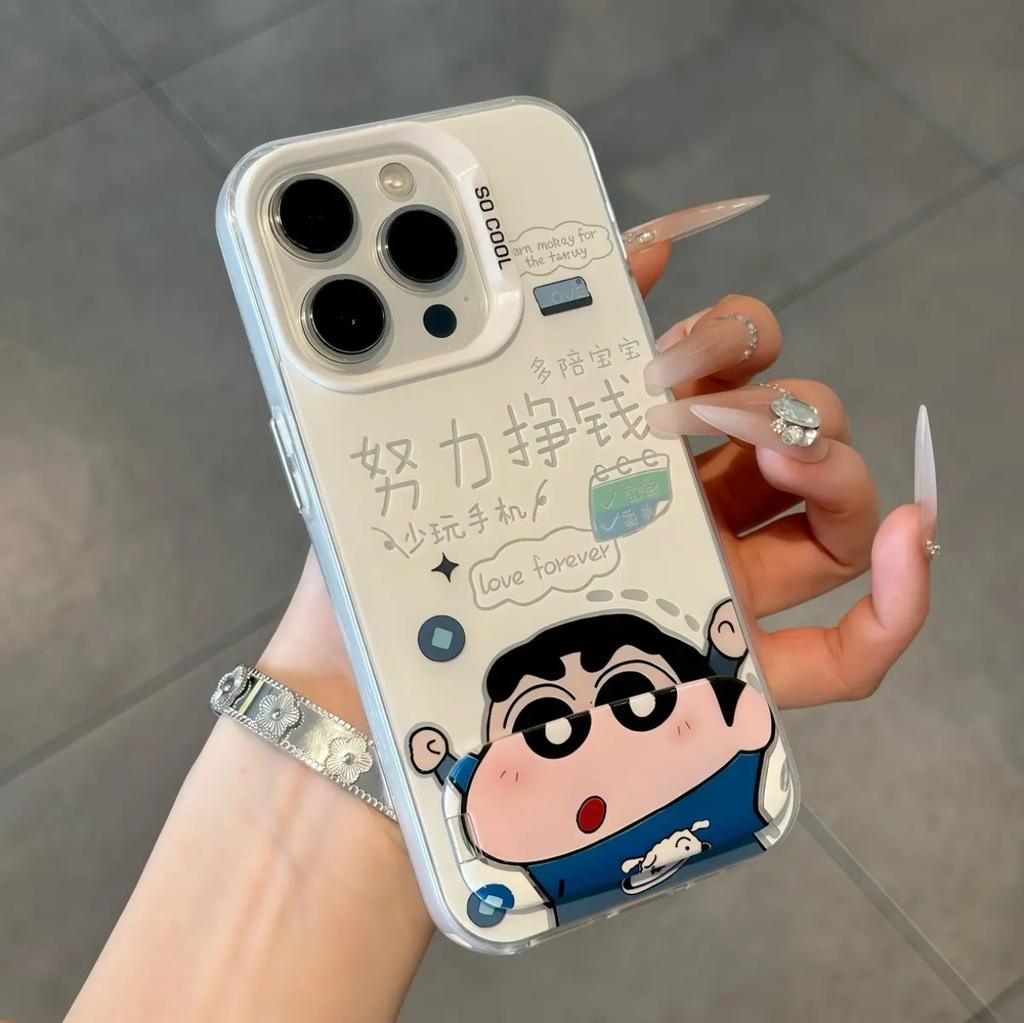Xiaoxin Nini is suitable for Apple 17/iPhone15/16Promax Huawei pura80 matte colored silver couple