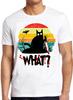 Cat What Murderous Black Cat Knife Moon Halloween Cult Top Gift Tee T Shirt M835