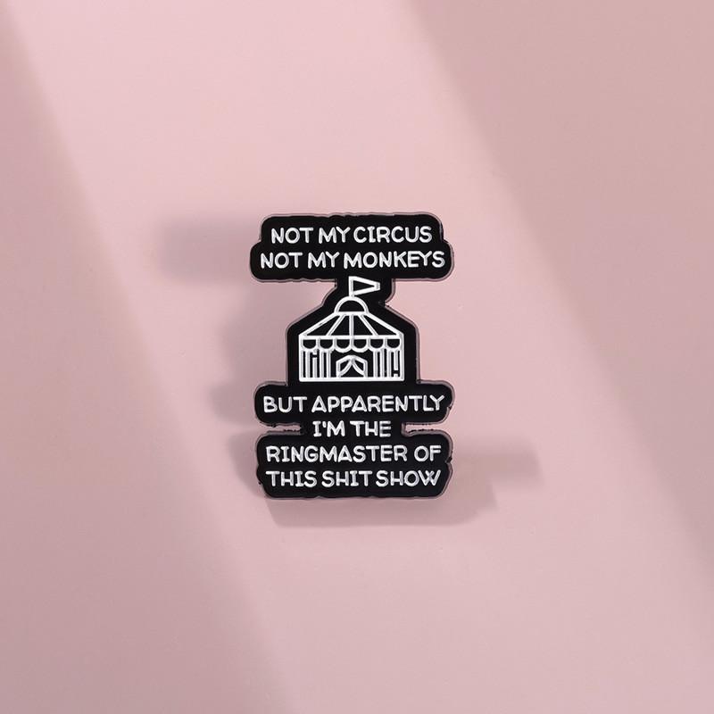 Creative Enamel Black Badge Featuring Stylish Letters For Wearers Fashionforward