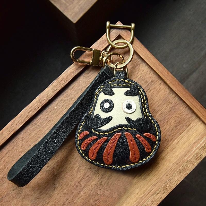 Original Gebet Dharma Handgefertigt Französisches Schafsleder Auto Schlüsselanhänger Anhänger Personalisiertes Geschenk Schlüsselanhänger