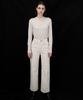Demi Gnimonic High-Waisted Raw Cream Cotton Pants_ High Waist Cream Cotton Pt