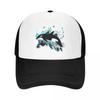 Orca Aquatic Sea Ocean Top Tees Killer Whale Cap Casual Mesh Baseball Caps Adjustable Hat Hip Hop Summer Unisex Baseball Hats