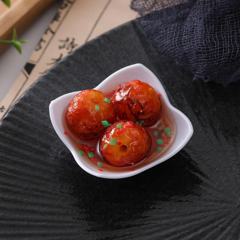 Mini Simulation Dish Plate Magnetic Refrigerator Sticker Creative Stir-Fried Fish Ball Pig Foot Chinese Style Sample 5pc/lot