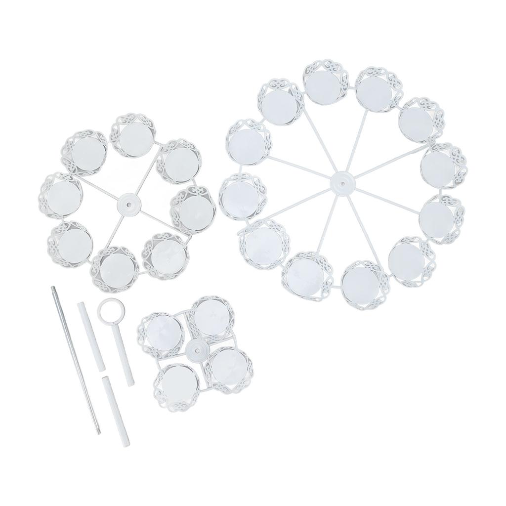 Cupcake Stand for 24 Cupcakes 3 Tier Pastry Serving Display Stand Iron Dessert Carrier Display Holder for Holiday Party