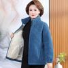 Mom's Autumn/Winter Velvet Hoodie: Thick, Short, Plus Velvet Jacket for Fashionable Middle-Aged and Elderly Women.