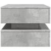  LED Coffee Table, Concrete Grey, 90x50x40 Cm