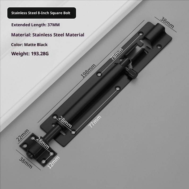 201/304 Edelstahl Tor Sicherheits-Türriegel Riegelverschluss Bolzen 3/4/5/6/8/10/12 Zoll Türriegel Beschläge Für Heimwerker
