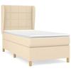 3128498 vidaXL Divan Bed with Mattress Cream 90x200 Cm Fabric