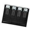 Cash Drawer Register Insert Tray Replacement Cashier Four Box with Metal Clip(black)