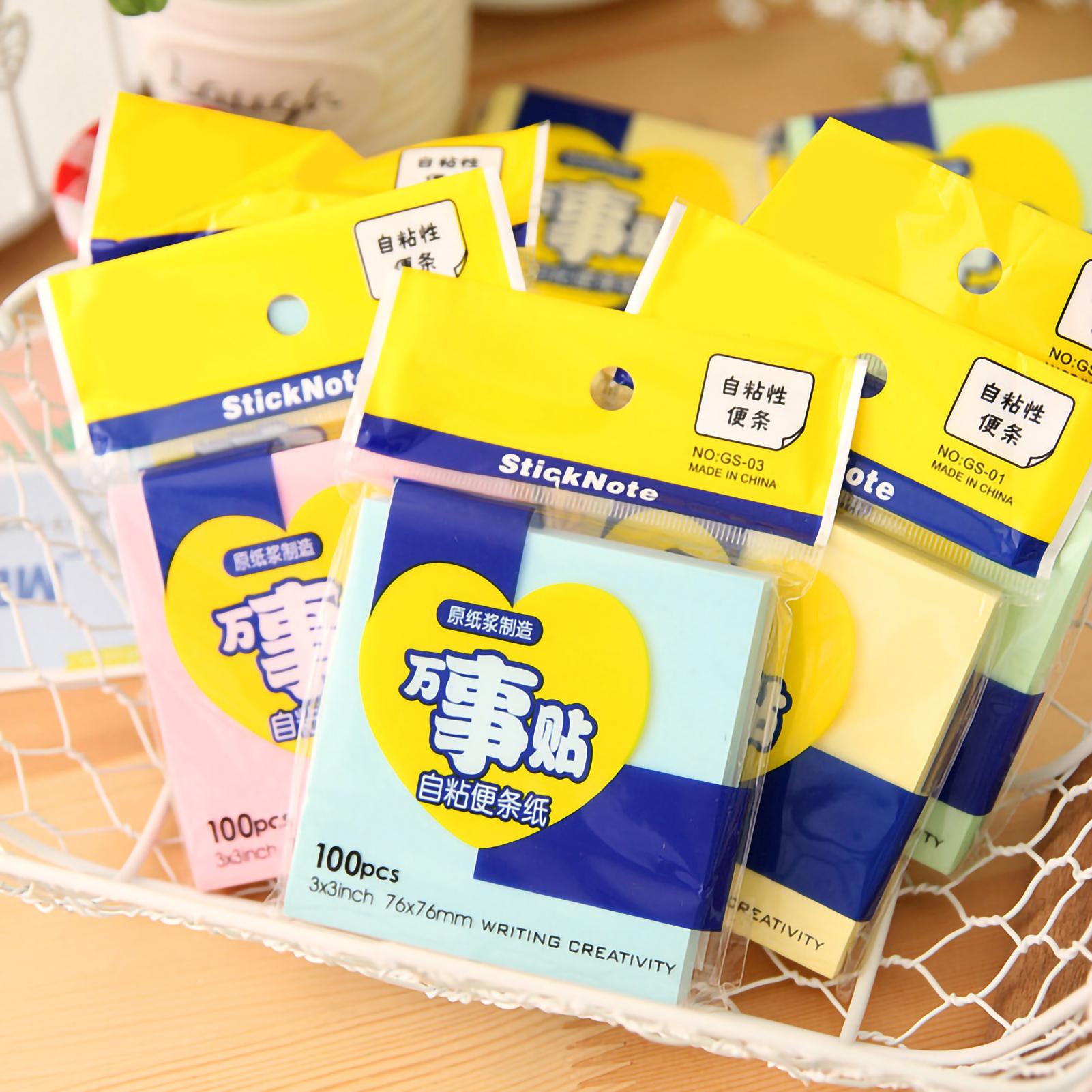 

Клейкие заметки 3x3 дюйма Средний размер Гладкое письмо Портативные Широкое применение Надежная фиксация Без растекания чернил