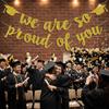 Reusable Graduation Party Banner Glitter Decor Graduation Hanging Banner  Photo Background