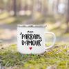 Bester Pate & Beste Patin der Welt Französischer Druck Emaille-Tassen Bruder Schwester Freunde Geschenke Trinken Milch Kaffee Tasse Camping Tasse