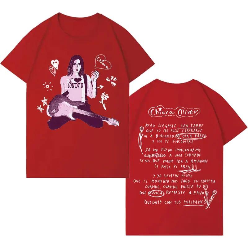 

Trendy Chiara Oliver La Libreta Rosa Gothic Graphic Short Sleeve Tshirts Unisex Women Y2K Tshirt Casual Crewneck T Shirt Teenagers S