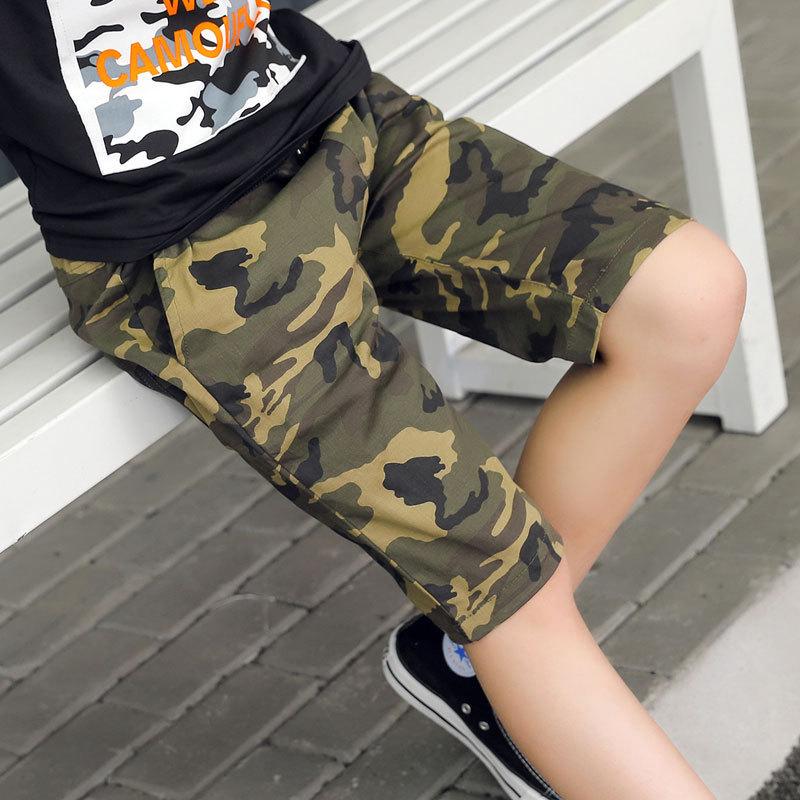 Teens Shorts Camouflage Short Trousers Children Short Pants Kids Cotton Boardshorts Boy Summer Thin Loose Shorts