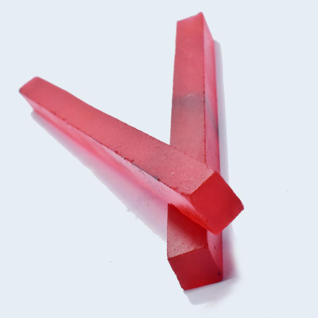 51,32 Ct Rubi Vermelho Natural Não Lapidado Bruto Extraído da Terra CERTIFICADO Par de Gemas Soltas RS-43