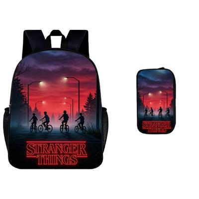 Stranger Things5  Children's Backpack Pencil Case 2-piece Set KTB