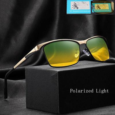 New Fashion Day Night Polarized Sunglasses Reverse High Beam Driving Glasses Men's Party Glasses Anti-fingerprint Scratch Resistance Lens Glasses