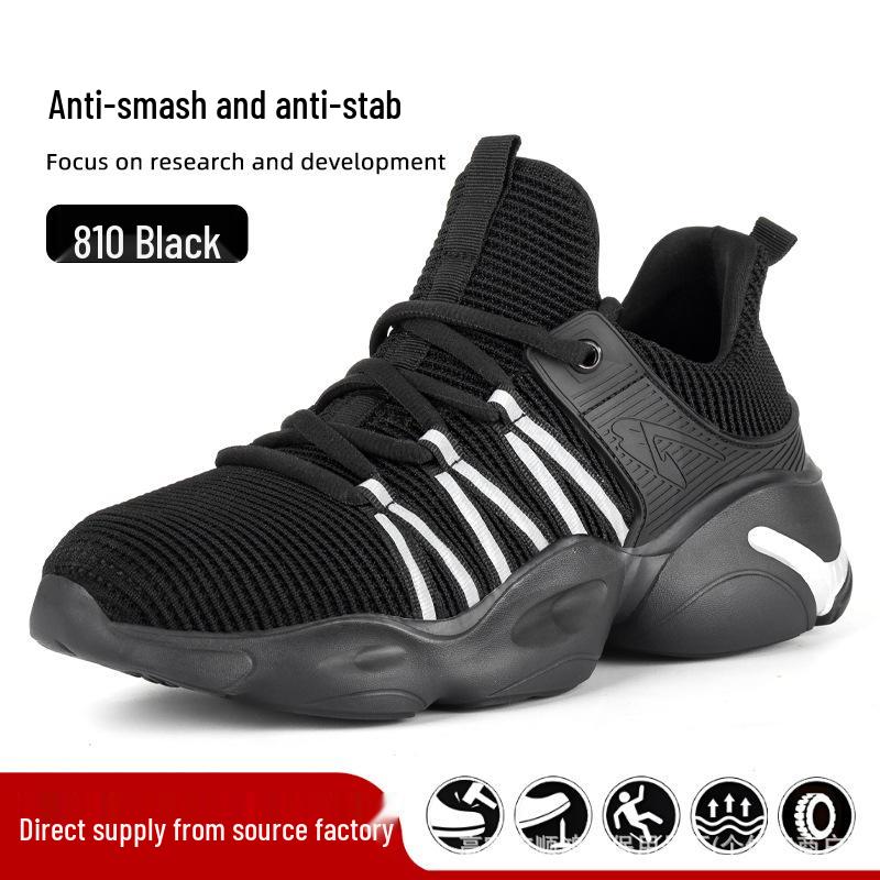 Zapatos de Seguridad para Hombre Transpirables Anti-Aplastamiento y Anti-Perforación - Calzado Resistente al Desgaste, Antideslizante, Cómodo y Protector.