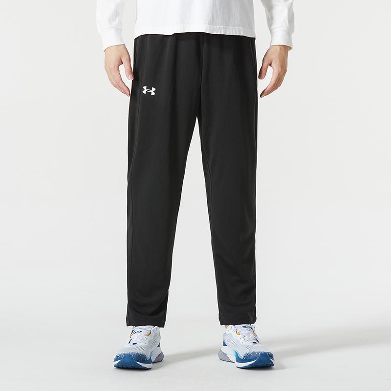 Under Armour Solid Logo Hooded Jacket And Long Pants Casual Sports Set Unisex Sets Black 23600303-001+23600703-001