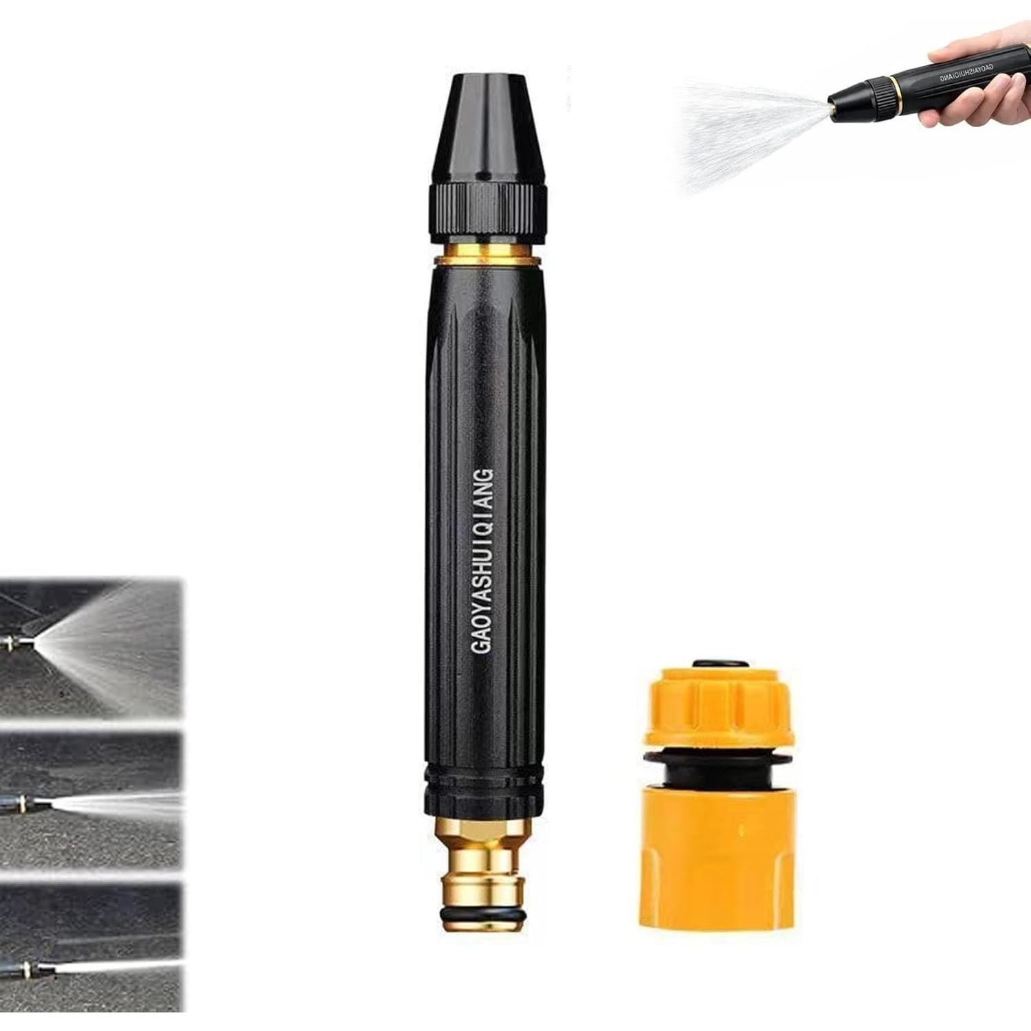 Home High-Pressure Car Wash Water Gun with Booster Nozzle,High-Pressure Home Car Wash Water Gun & Hose Set,Multi Function Lawn & Garden Watering S