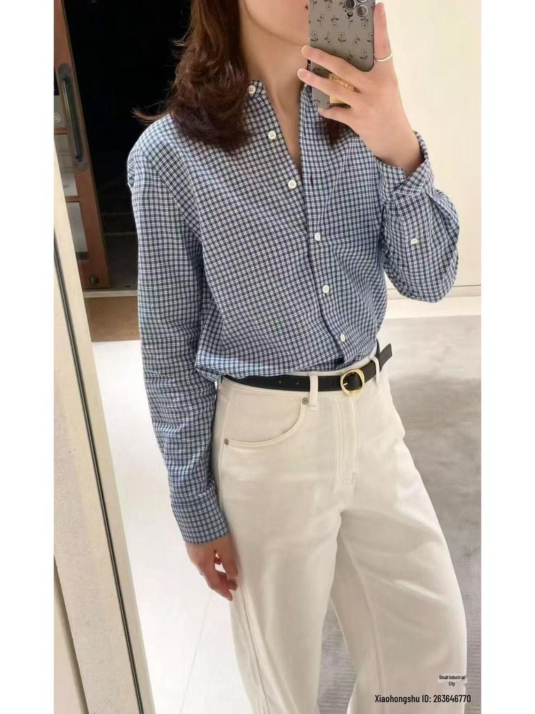 IC Xiaoye 2025 Autumn Women's Cotton Twill Long Sleeve Shirt