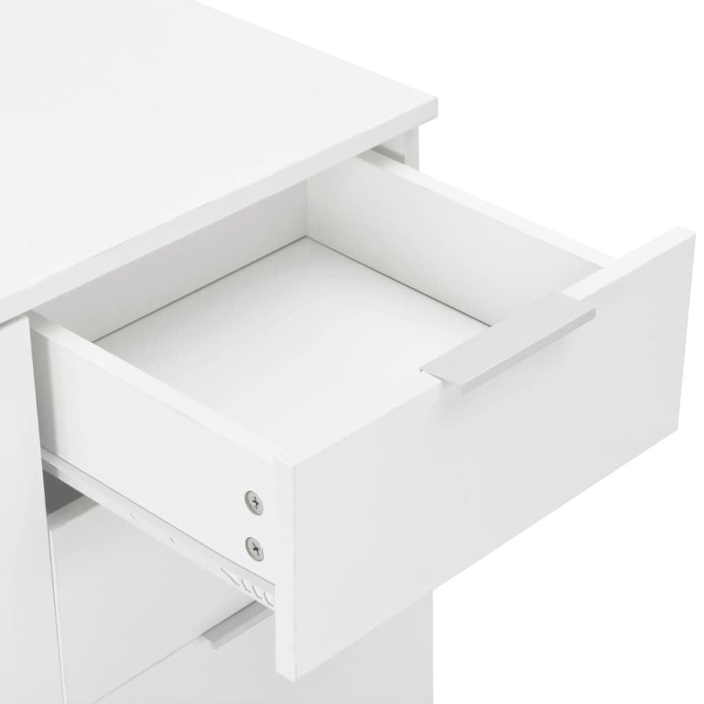 Sideboard High Gloss White 107 X 35 X 80.5 Cm