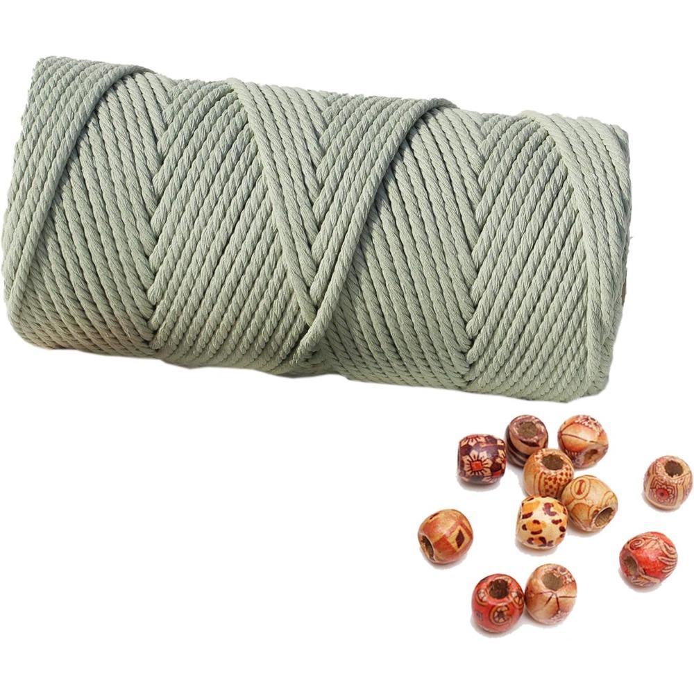 3мм*100м Шнур для макраме 100м Цветная хлопковая веревка Витая веревка для макраме Аксессуары для рукоделия DIY Рождественский декор для дома и свадьбы